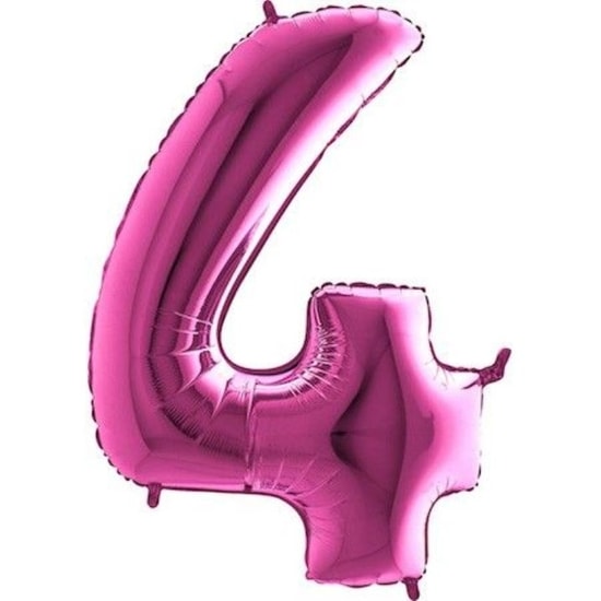 Balón foliový číslice růžová - Pink 115 cm - 4