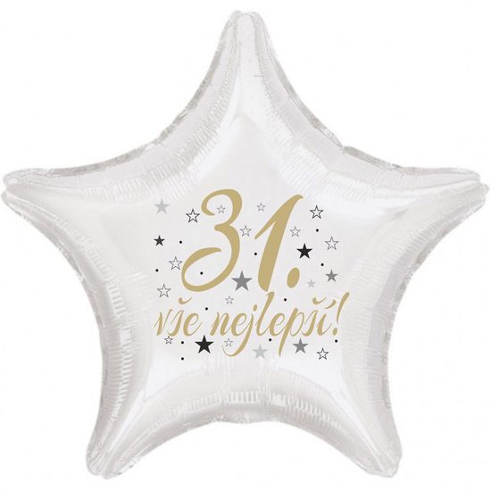 31. narozeniny balónek hvězda