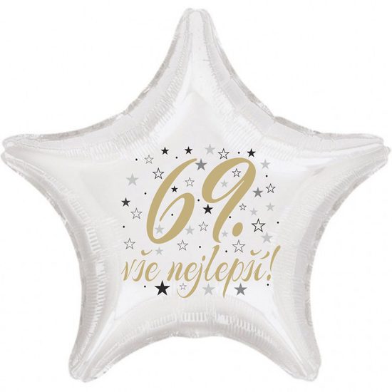 69. narozeniny balónek hvězda