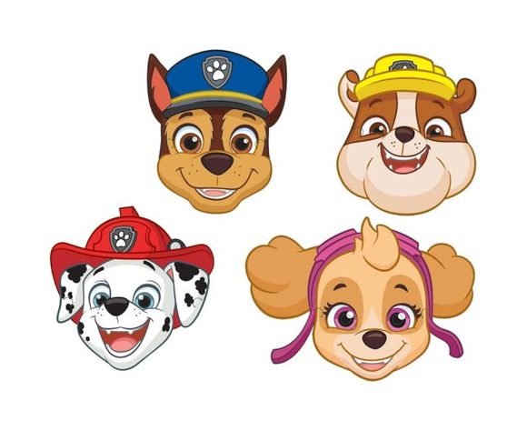 Papírové masky Tlapková patrola Paw Patrol, 8 ks