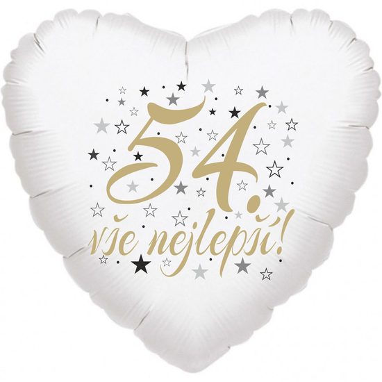 54. narozeniny balónek srdce
