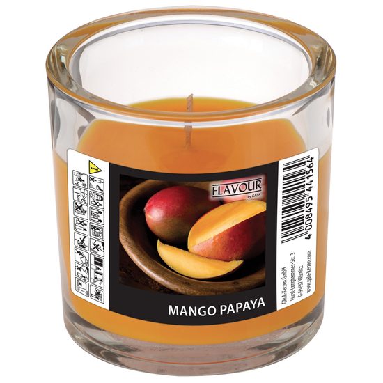 Vonná svíčka Mango-Papaya ve skle ELEGANT