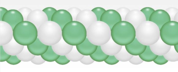 Balónková girlanda mint zeleno-bílé 3 m