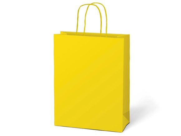 taška dárková T4 kraft 180x230x100 žlutá 5251222