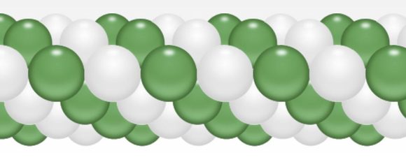 Balónková girlanda zeleno-bílá 3 m