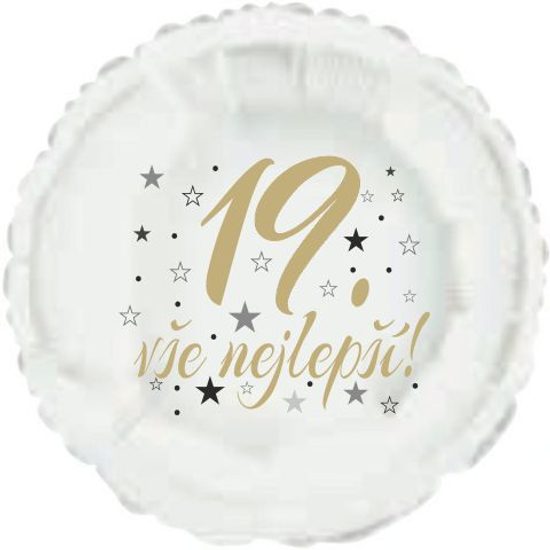 19. narozeniny balónek kruh