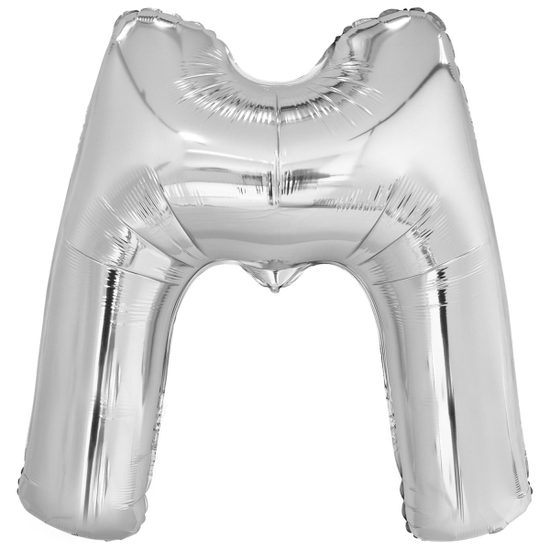 Písmeno M stříbrný foliový balónek 86 cm Amscan