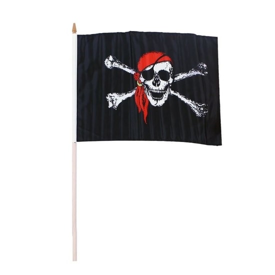 Vlajka pirátská, 47x30 cm