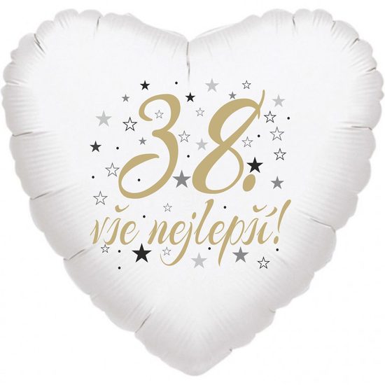 38. narozeniny balónek srdce