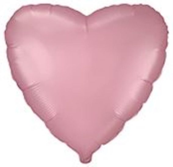 Balón foliový 45 cm Srdce PASTELOVÉ RŮŽOVÉ