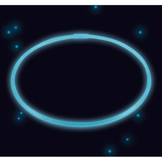 Svítící náhrdelník modrý 56 cm