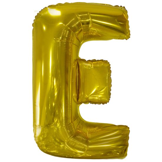 Písmeno E zlatý foliový balónek 86 cm Amscan