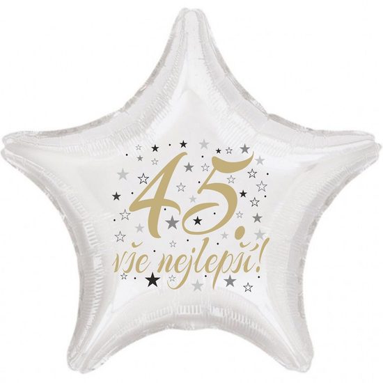 45. narozeniny balónek hvězda