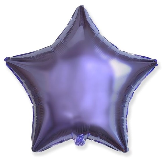 Balón foliový 45 cm Hvězda LILA