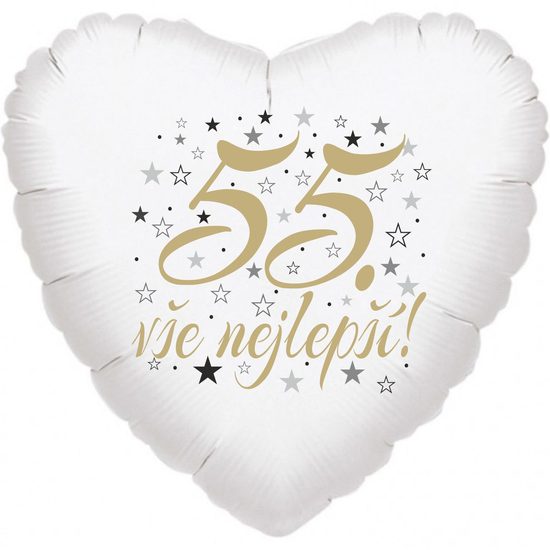 55. narozeniny balónek srdce