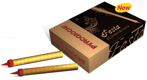 Dortové fontány 36 ks zlaté Pyrogiochi