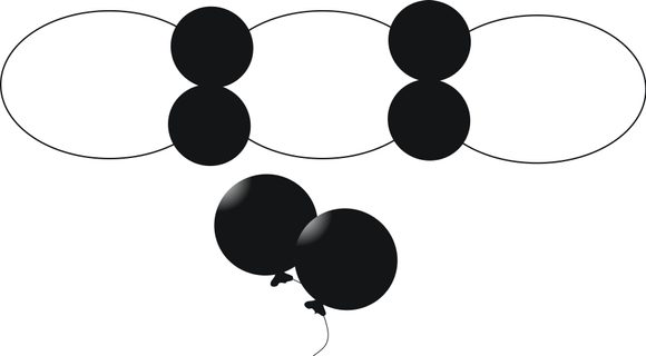 Tvarovací balónek bílý