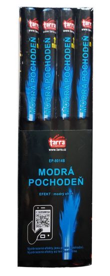 Pochodeň Bengálský oheň - Modrá pochodeň - 4ks - 20/4