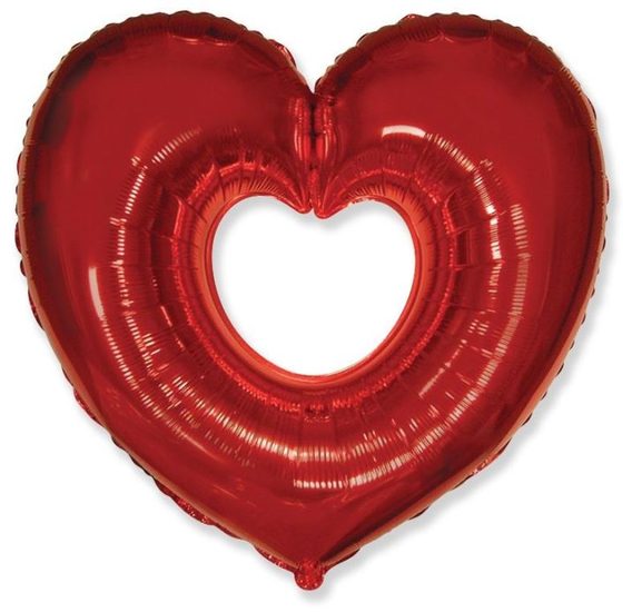 Balón foliový Srdce červené 90 cm