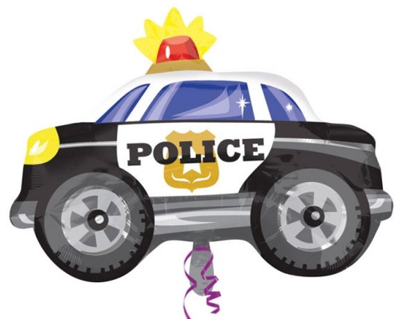 Police auto foliový balónek 60 cm x 45cm