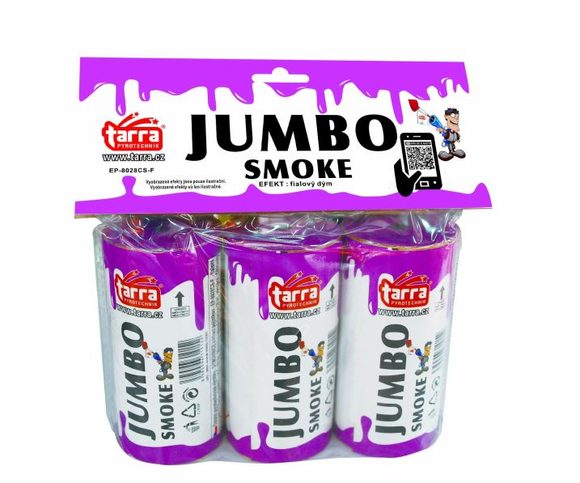 DÝMOVNICE - JUMBO SMOKE - FIALOVÁ - 3ks - 16/3 trhací pojistka