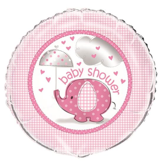 Balón foliový umbrellaphants "Baby shower" - Holka / Girl 45 cm