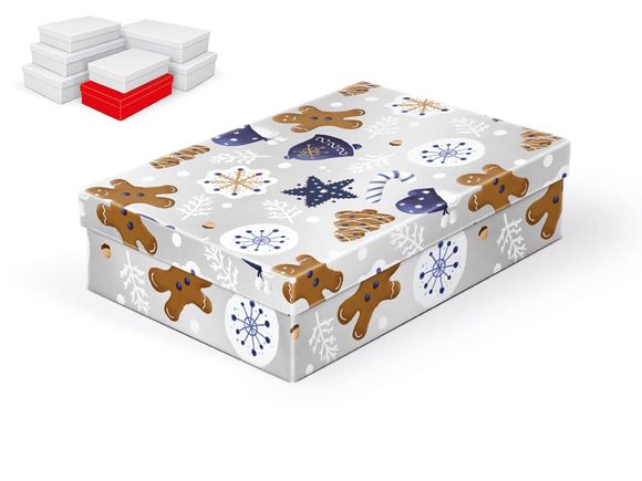 krabice dárková vánoční A-V007-C 28x18x7cm 5370903