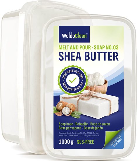Hypoalergenní glycerinové mýdlo s bambuckým máslem bez sulfátů - 1 kg