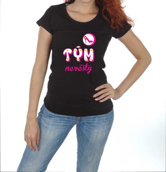 Tričko TÝM NEVĚSTY vel. XL černé