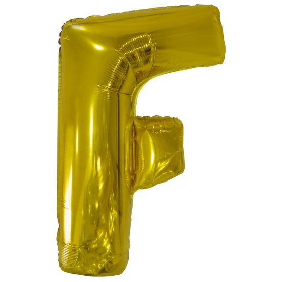 Písmeno F zlatý foliový balónek 86 cm amscan