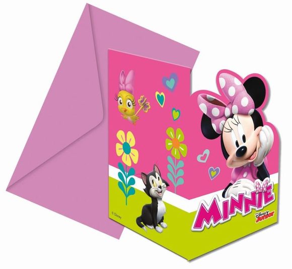 Pozvánky myška Minnie "Minnie Happy Helpers", 6 ks