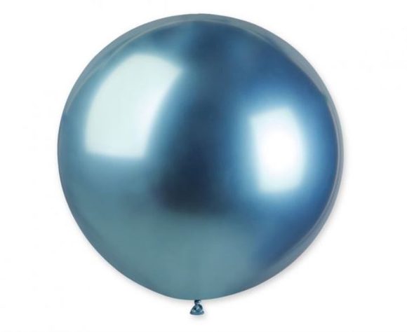 Balónek chromovaný 80 cm - modrý lesklý 1KS
