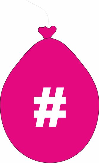 Balónek znak # růžový