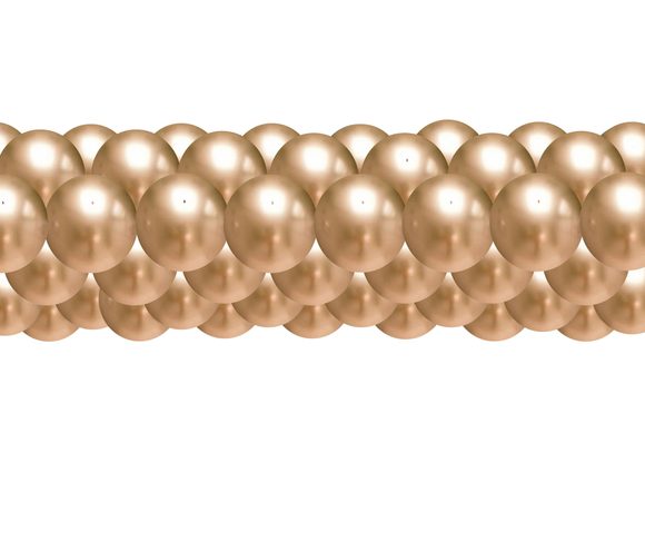 Balónková girlanda chrom zlatá 3 m