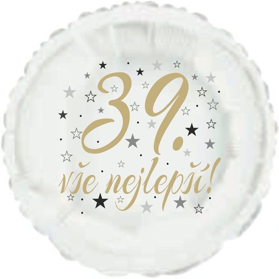39. narozeniny balónek kruh