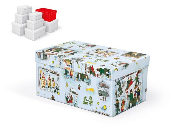krabice dárková vánoční B-V005-FL 26x17x13cm 5370767