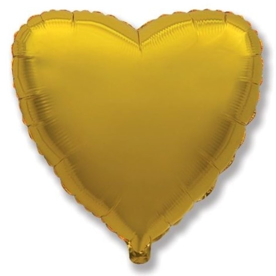 Balón foliový 45 cm Srdce zlaté