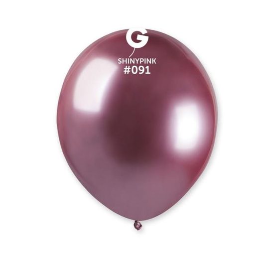 Balónek chromovaný MINI - 13 cm - lesklý růžový- 1ks