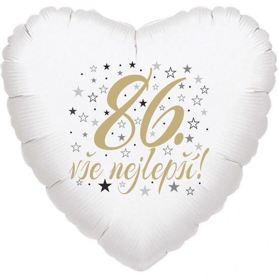 86. narozeniny balónek srdce