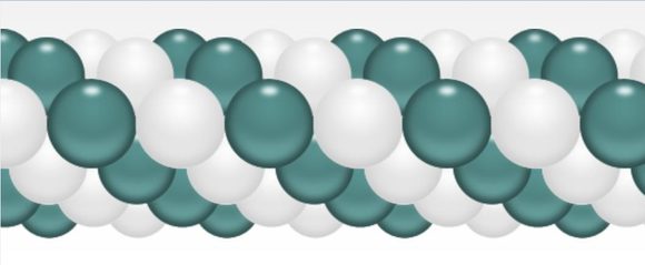 Balónková girlanda tyrkysovo-bílá 3 m