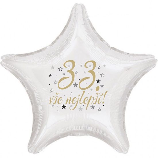 33. narozeniny balónek hvězda