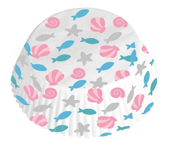 Mořská panna košíčky na muffiny 48 ks, 50 mm x 25 mm