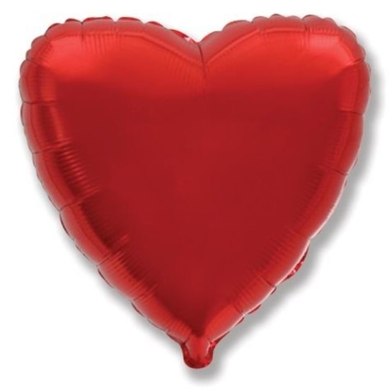 Balón foliový 45 cm Srdce červené