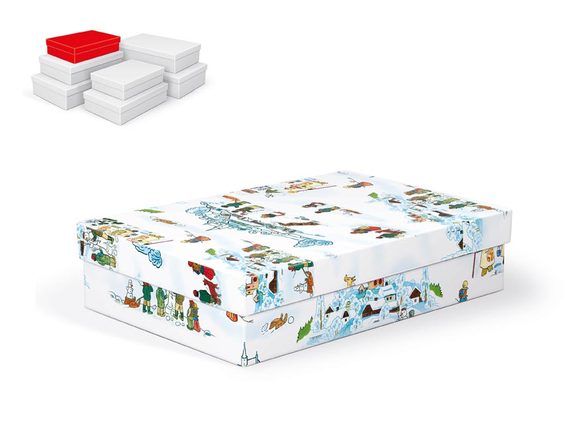 krabice dárková vánoční A-V005-BL 26x17x6cm 5370756