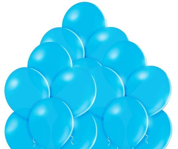 Balónky cyan 445 - 50 kusů