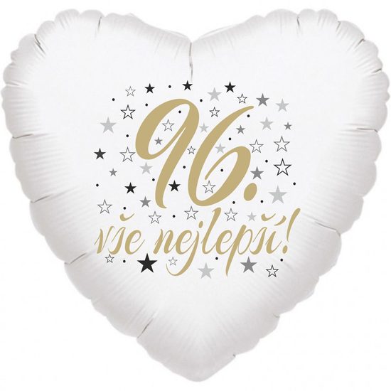 96. narozeniny balónek srdce
