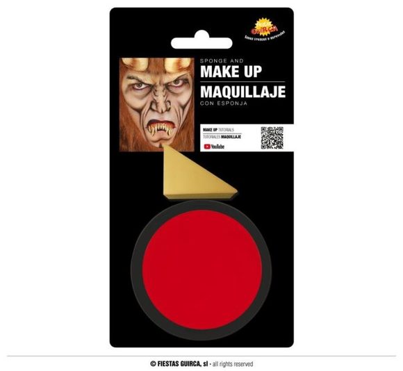 Červený Make-up s houbou 9g - Halloween
