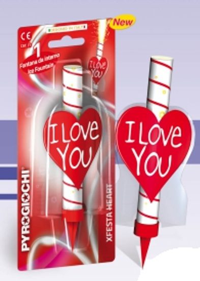 Pyrogiochi Fontána na dort srdíčko