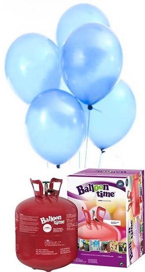 Helium Balloon time sada 50ks balonky Sky Blue 003