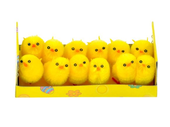 velikonoční kuřátko set 12ks, 3cm, plastová krabička 2221325